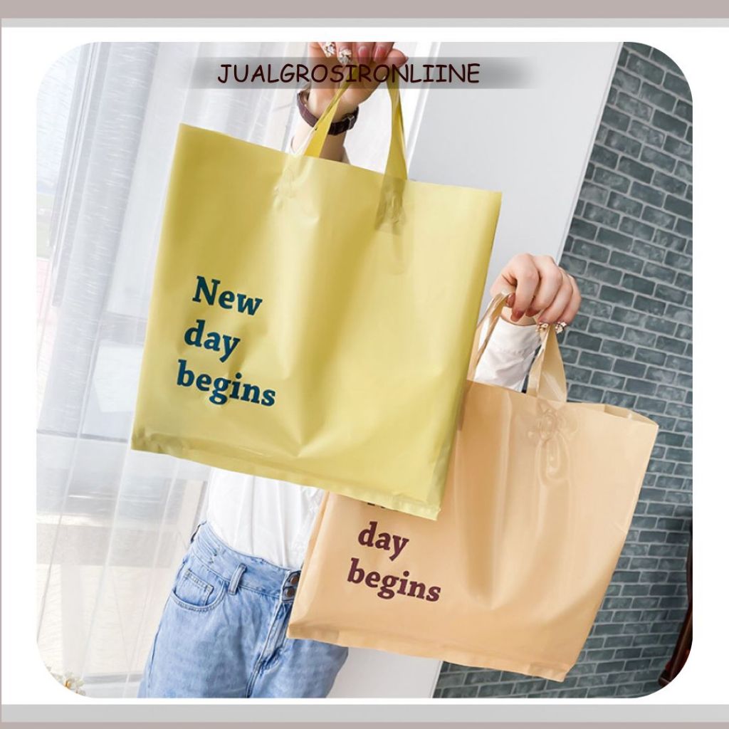 

Paper Bag Plastik New Day Yellow Kantong Premium Gift Bag Goodie Bag Sovenir