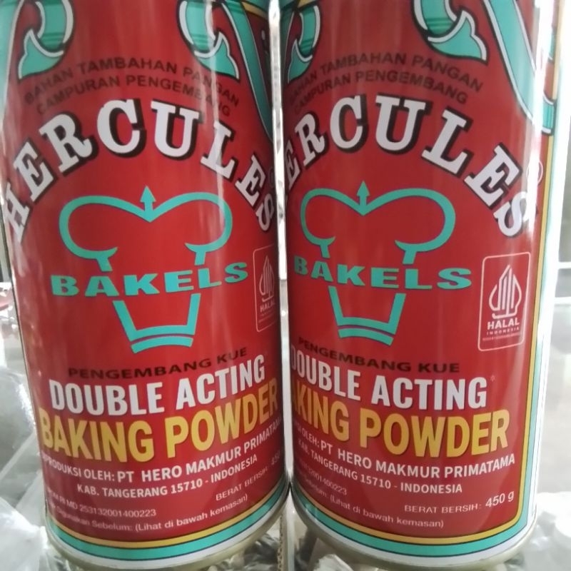 

Hercules Double Acting Baking Powder 450gr