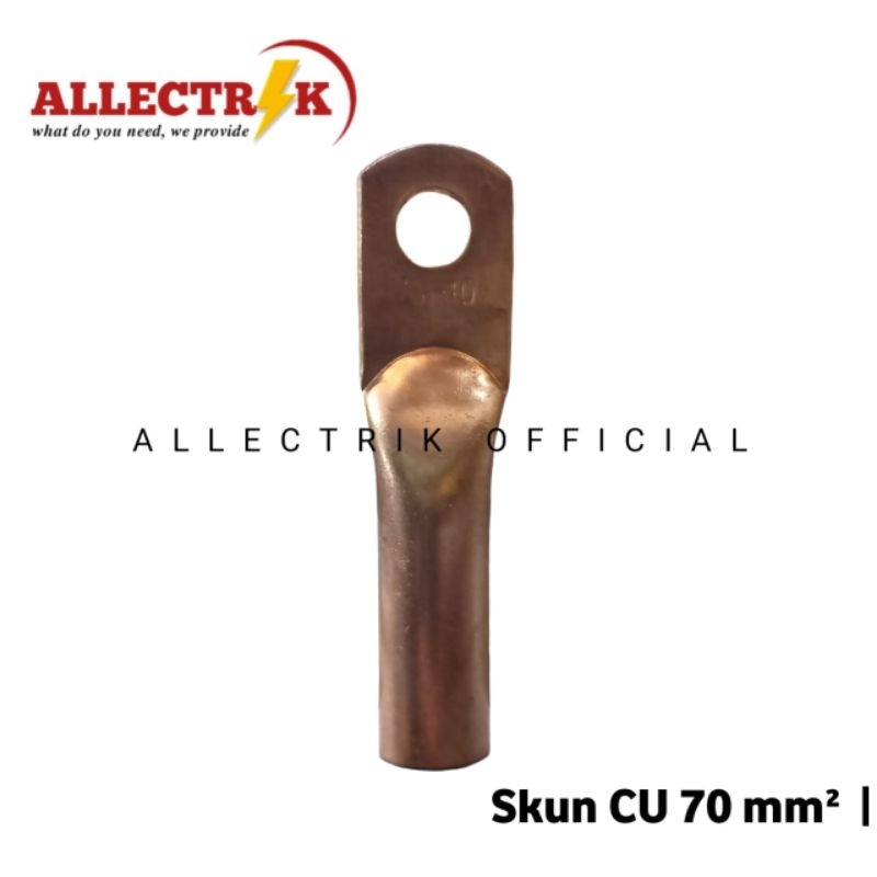 Skun Kabel Cu Tembaga 70 mm - M10 (Model Tipis)