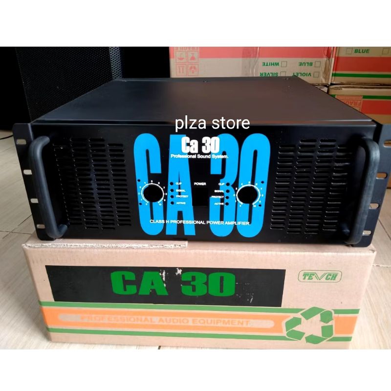 Bok power amplifier CA30 4U 2chanel 2ch warna hitam plat tebal tinggi 17cm
