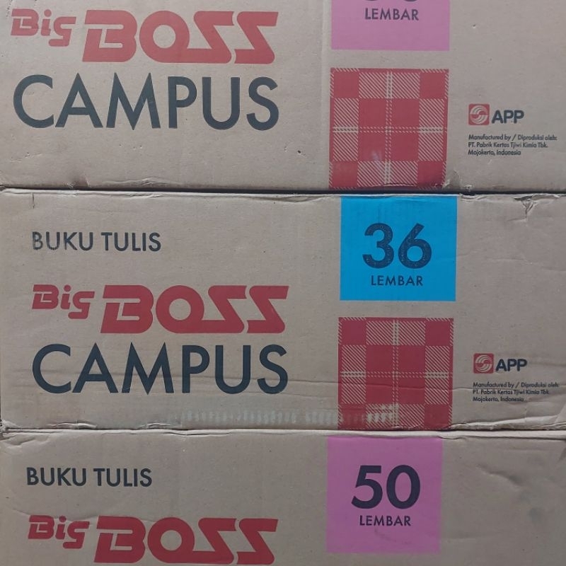 

20 Pak Buku Big Boss Campus 36 Lembar (1 Dus) - Buku Tulis Besar Ukuran Boxy - Grosir Buku Tulis Sekolah BEST SELLER!