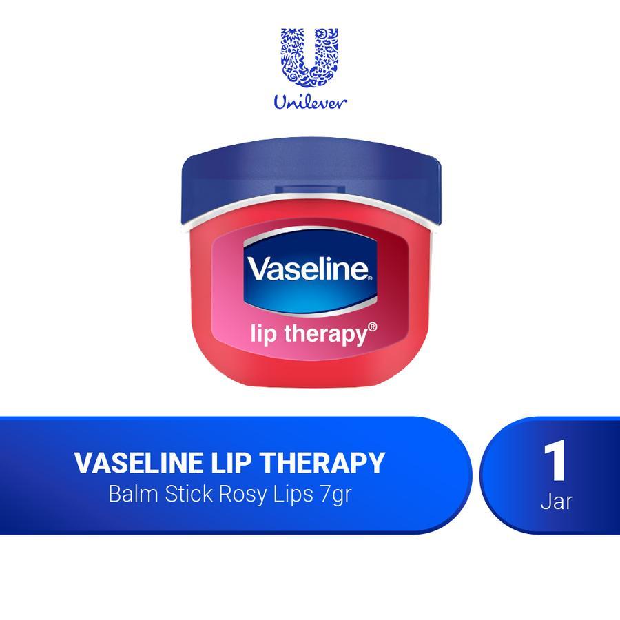Vaseline Lip Therapy Rosy Lips 7g 0.25 oz Care Pelembab Bibir BPOM Ori Made In Korea