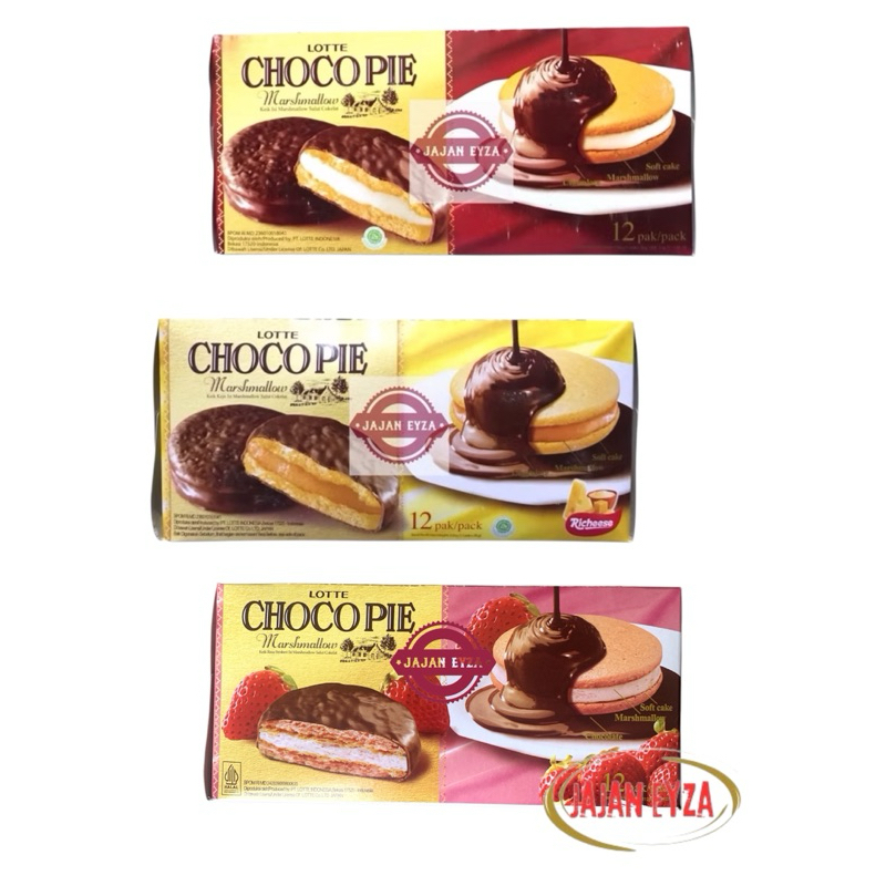 

LOTTE CHOCOPIE CHOCO CHOCOPIE CHEESE CHOCOPIE STRAWBERRY BOX