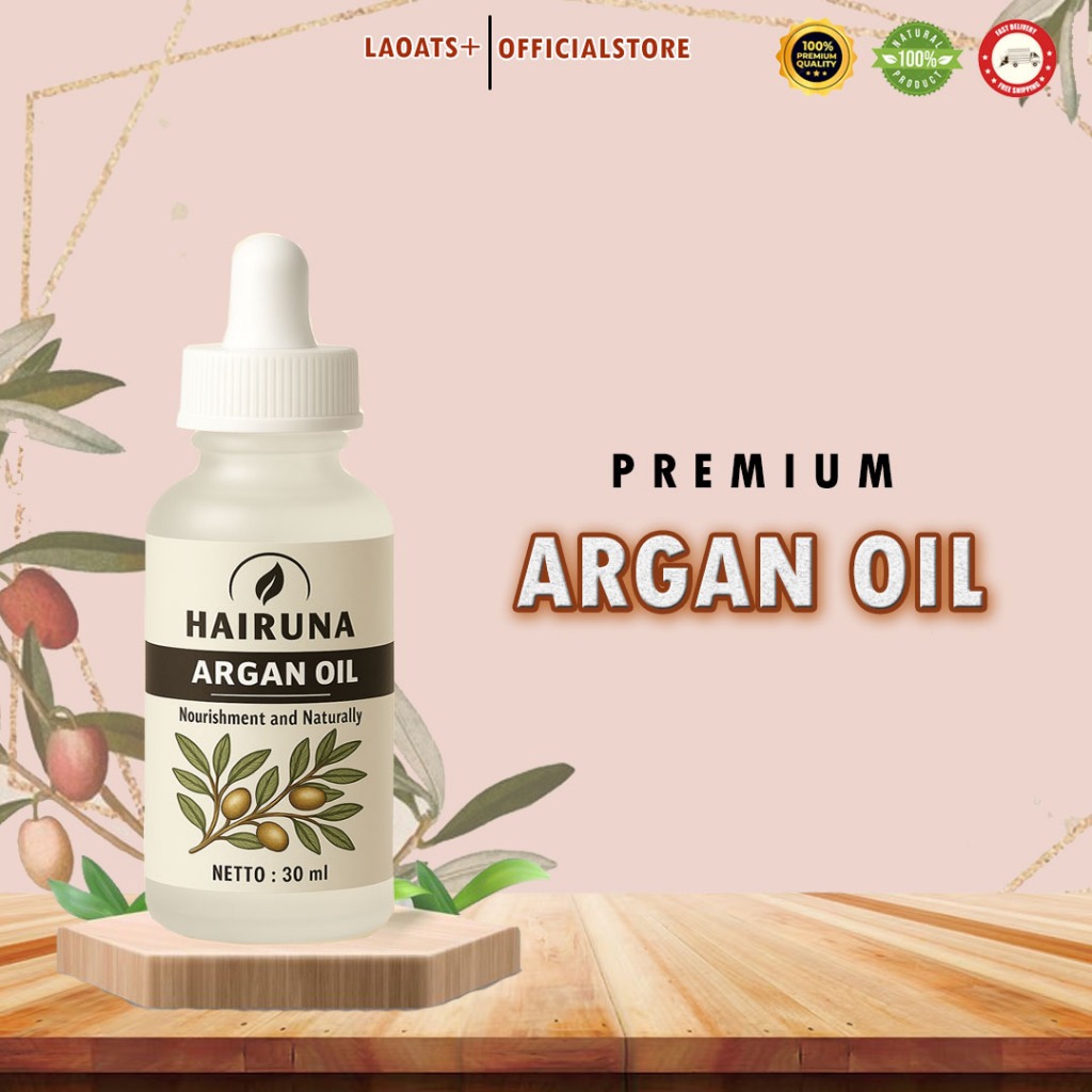 Argan Oil 30ml Minyak Argan Alami untuk Rambut & Kulit Hairuna