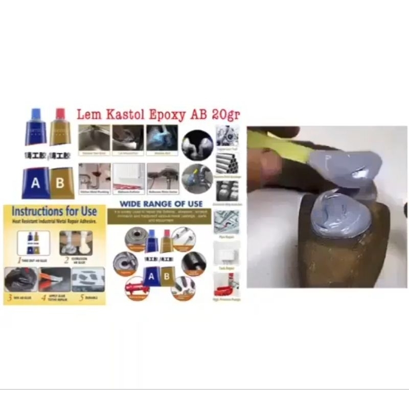 

Lem Kastol Epoxy AB 20 Gram Lem Serbaguna