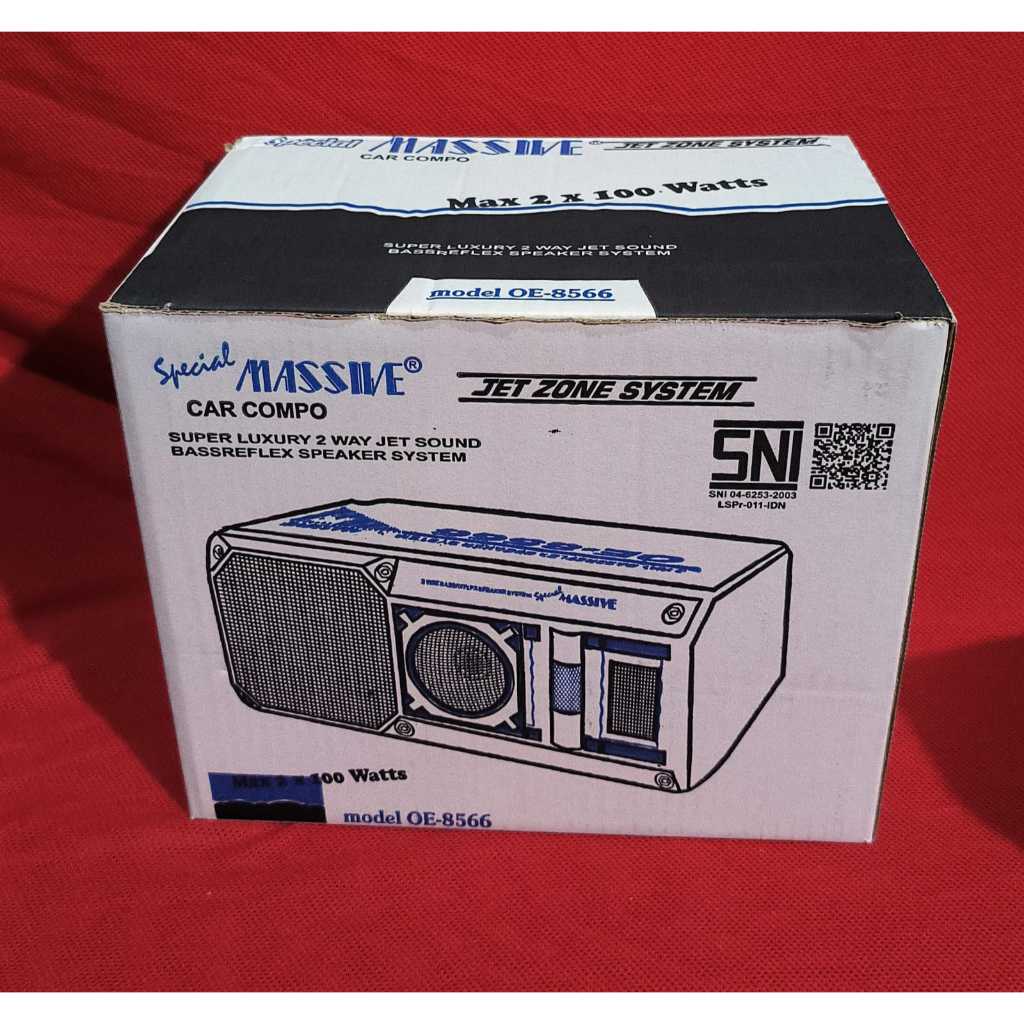 Speaker box 4" massive OE-8566 sepasang 3 way