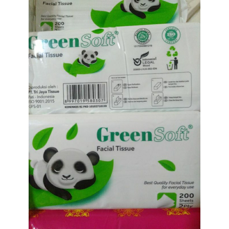 tisu green soft 200 sheet ( 2 ply )
