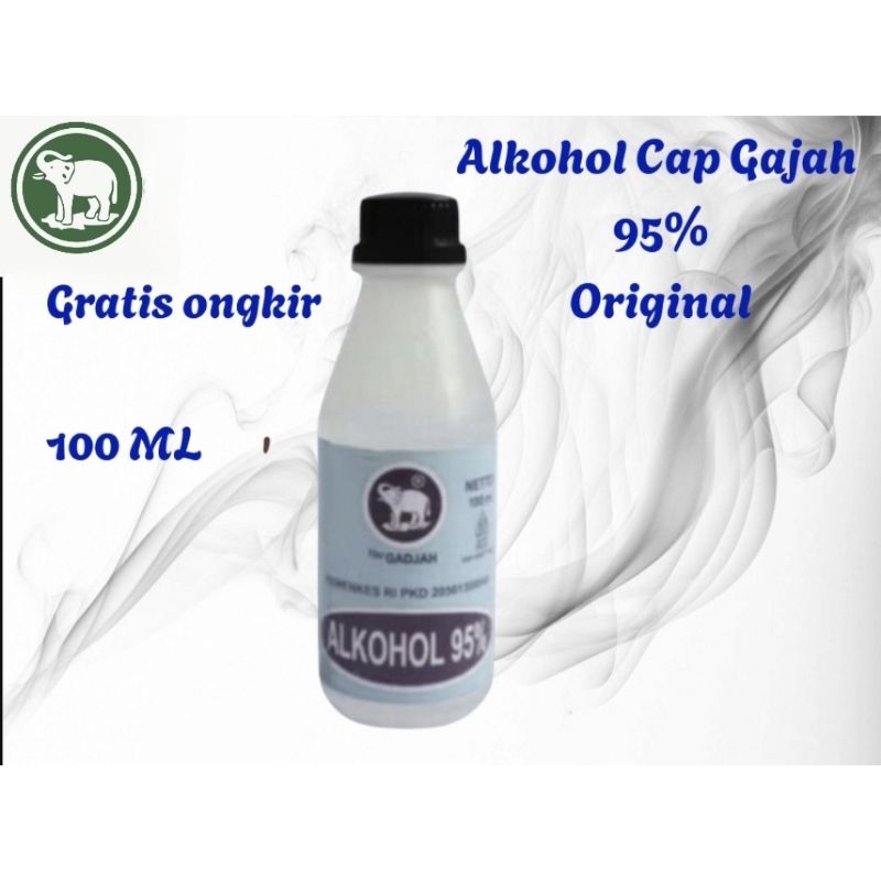 ALKOHOL CAP GAJAH 95% 100 ML ORIGINAL