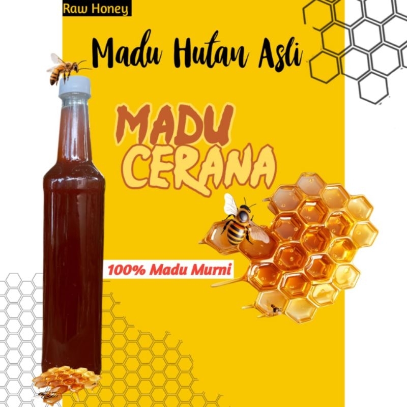 

Madu hutan asli Cerana 100% Madu Asli dan Madu klanceng Bambu | Madu Liaran | Madu Hutan kemasan botol Marjan / 400ml