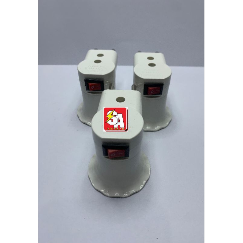 FITTING LAMPU COLOKAN + SAKLAR MEREK VISERO