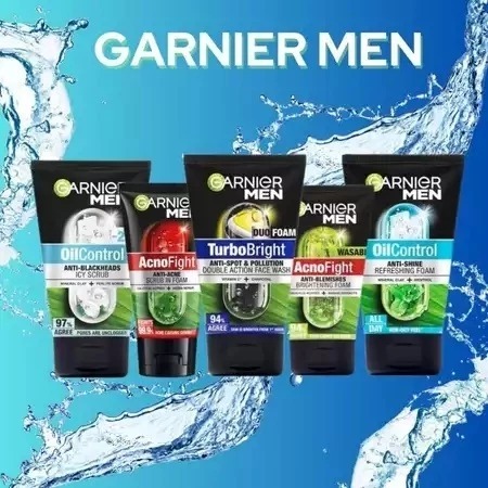 GARNIER MEN FACE WASH FACIAL FOAM 100ML | SABUN CUCI MUKA PRIA | ACNE OILY PRONE SKIN