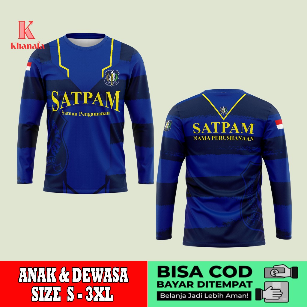 Kaos Satpam Lengan Panjang Kaos Security Jersey premium Satpam printing Custom art 04