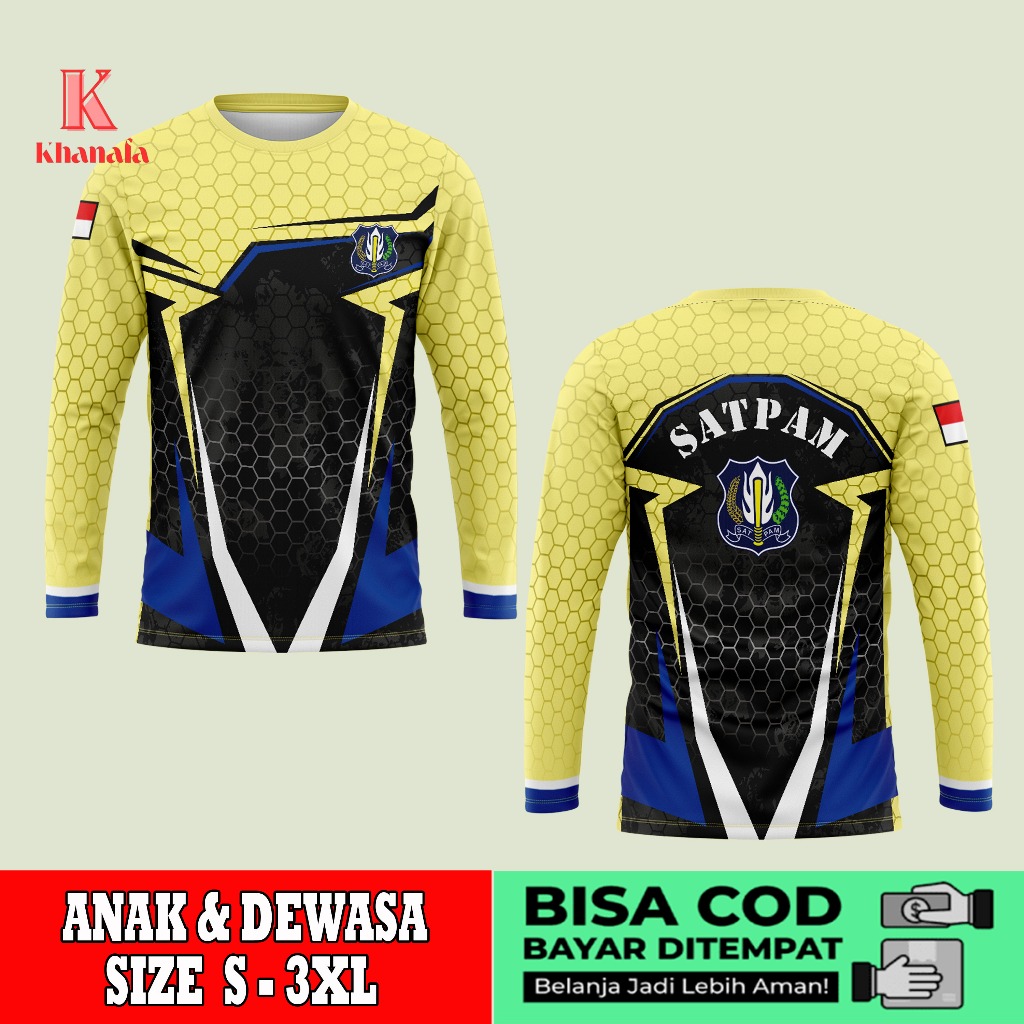 Kaos Satpam Lengan Panjang Kaos Security Jersey premium Satpam printing Custom art 12