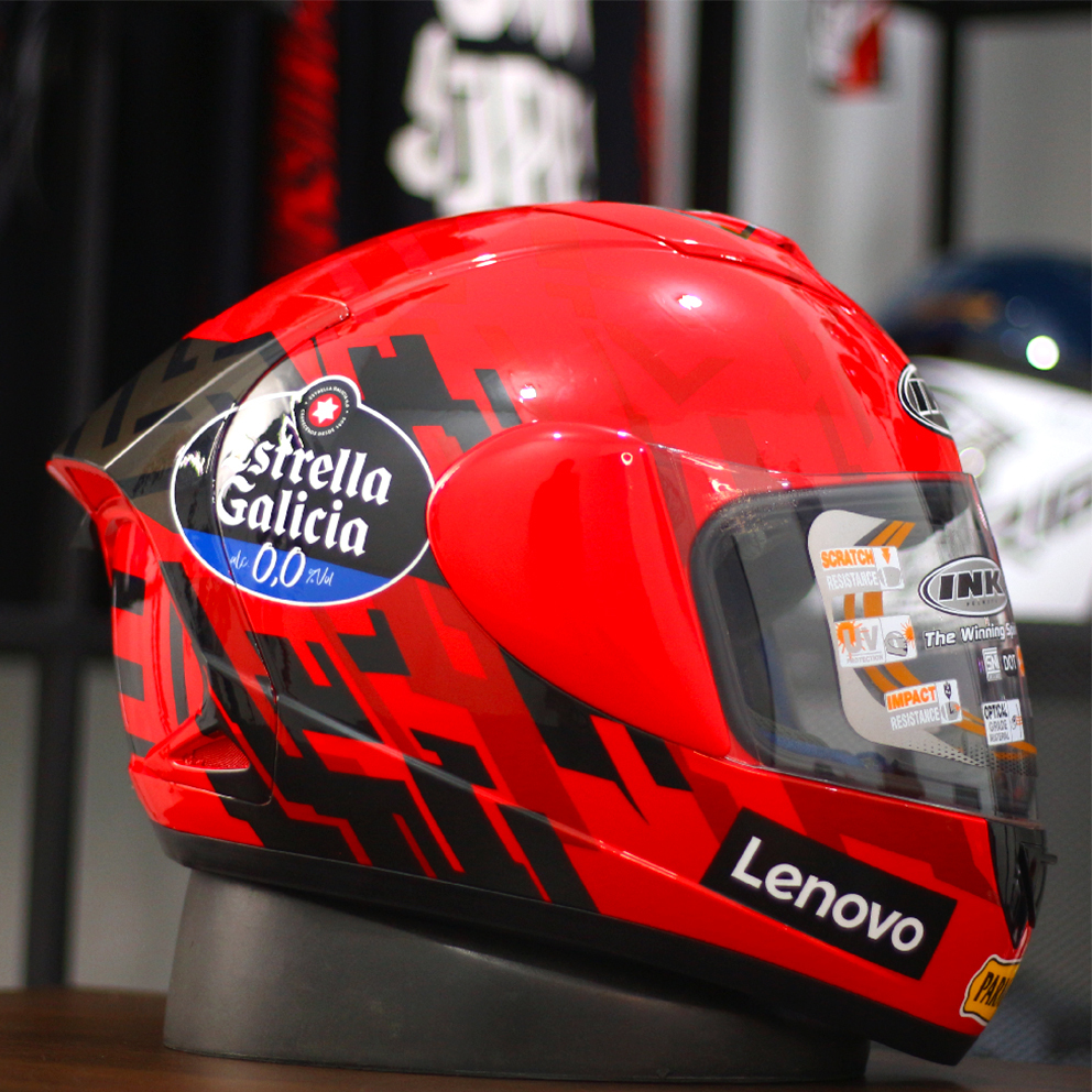 HELM INK CL-MAX MOTIF GP CUSTOM | MARQUEST 2025 | HELM FULLFACE SINGLE VISOR