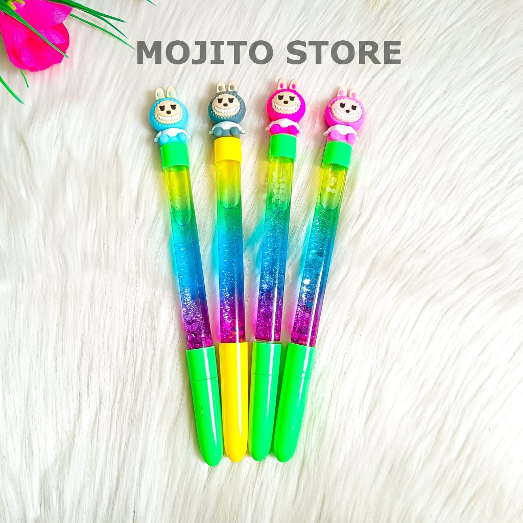 

PEN GLITTER LABUBU THE MONSTER PULPEN GEL TINTA PENA BOLPEN BLINK MANIK AIR FANCY UNIK POP MART