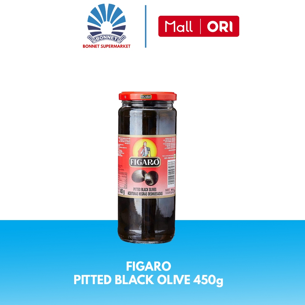 

Figaro Pitted Black Olive 450g - Acar Buah Zaitun Hitam