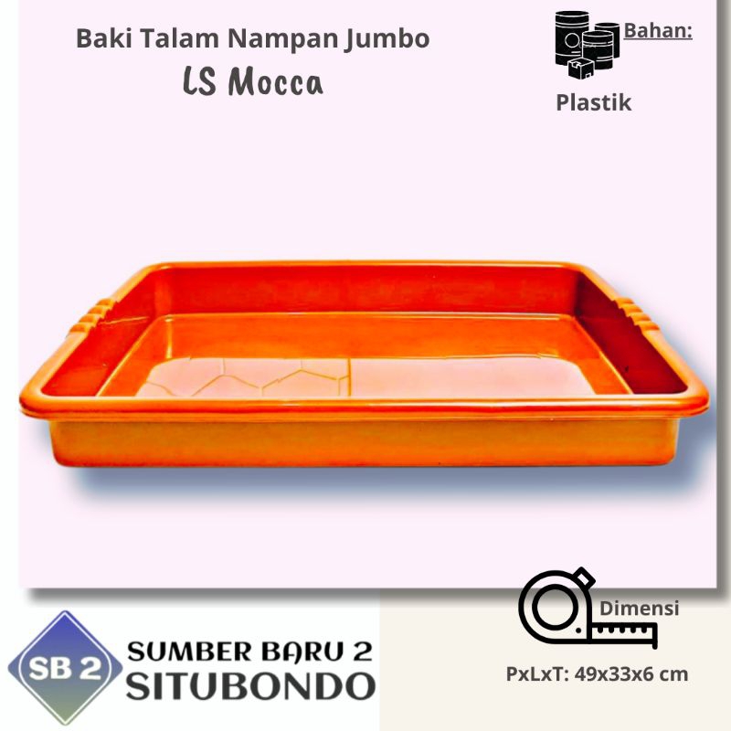 Baki Talam Nampan Plastik Jumbo Ls Mocca/ Fanta