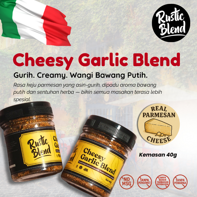 

Dry Rub Bumbu Tabur Rasa Keju Bawang | Bumbu Ayam & Kentang Tidak Pedas Non MSG Cocok untuk Anak 40g