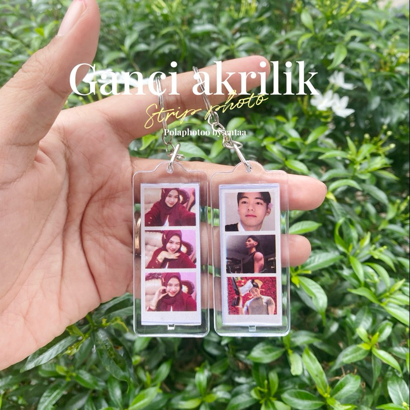 

GANTUNGAN STRIP PHOTOO | BAHAN AKRILIK | BISA PAKE 3 POTO| Bisa request background | COD