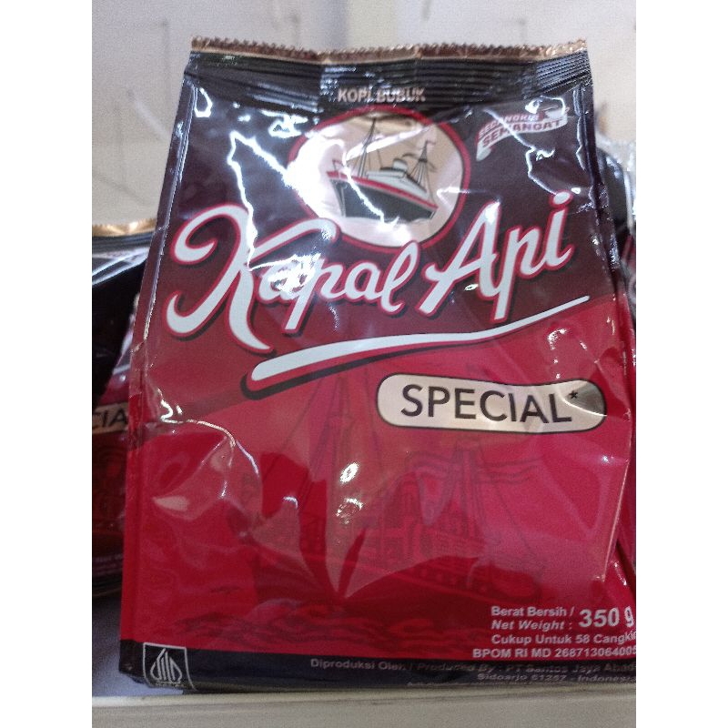 

Kopi Kapal Api Spesial Kopi Hitam Kopi Bubuk Secangkir Semangat Kemasan 350gr