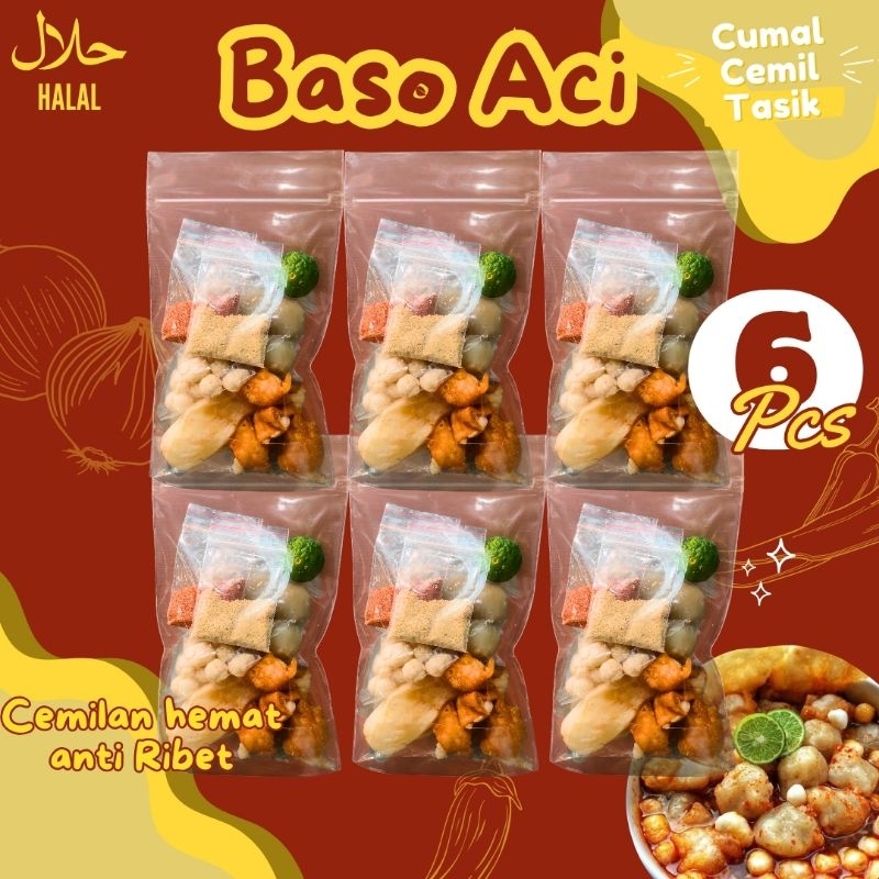 

PAKET isi 6 BUNGKUS Baso Aci khas Lokal / boci /Cemilan Bakso Aci