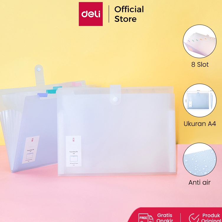 

KODE S73Q Deli Expanding File Map Dokumen Harmonika A4 8 Pembagi Anti Air 5735