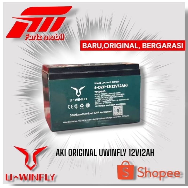 Aki Sepeda Listrik Uwinfly 12V 12AH Original