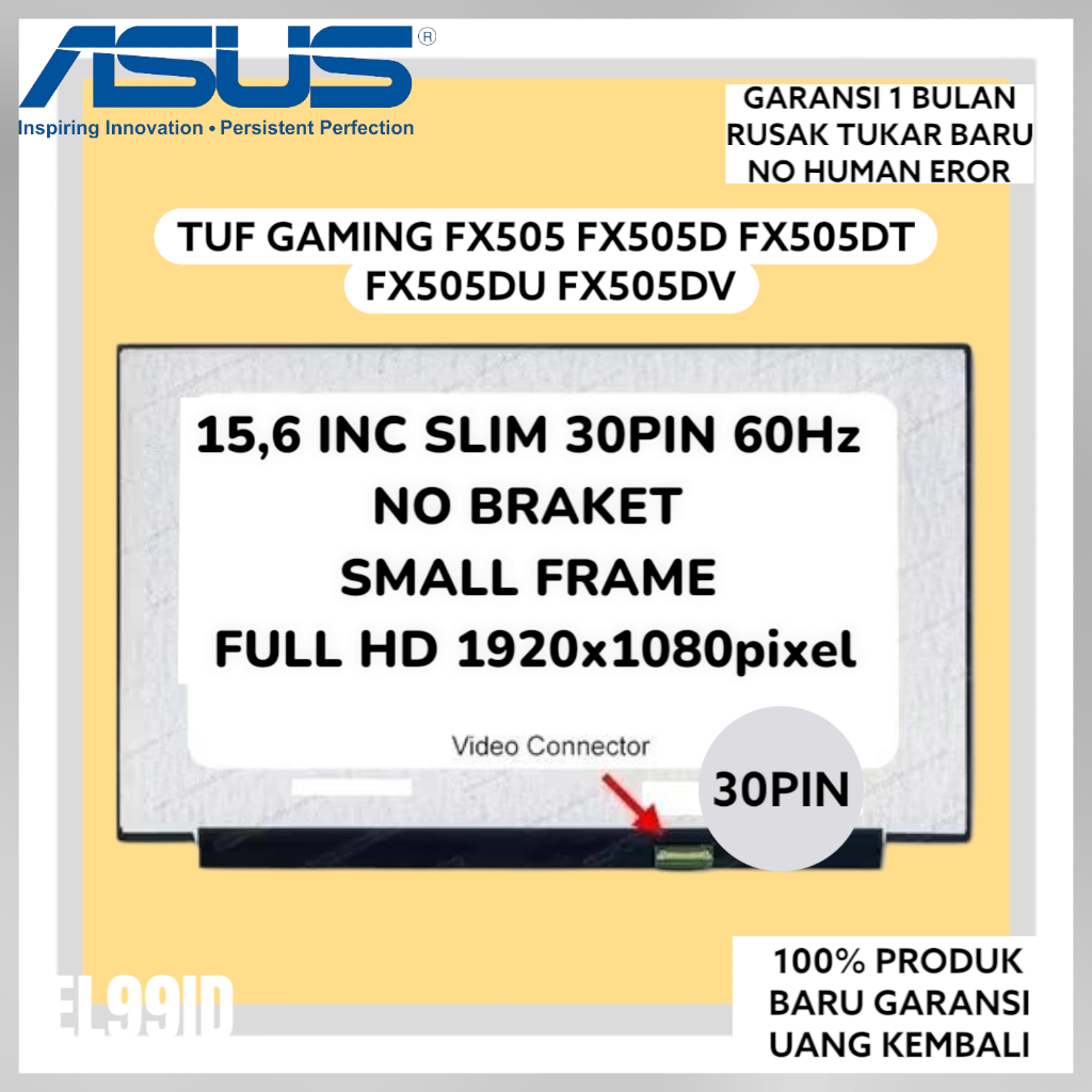 LCD LED Asus TUF FX505 FX505D FX505DD FX505DT FX505DU FX505DV