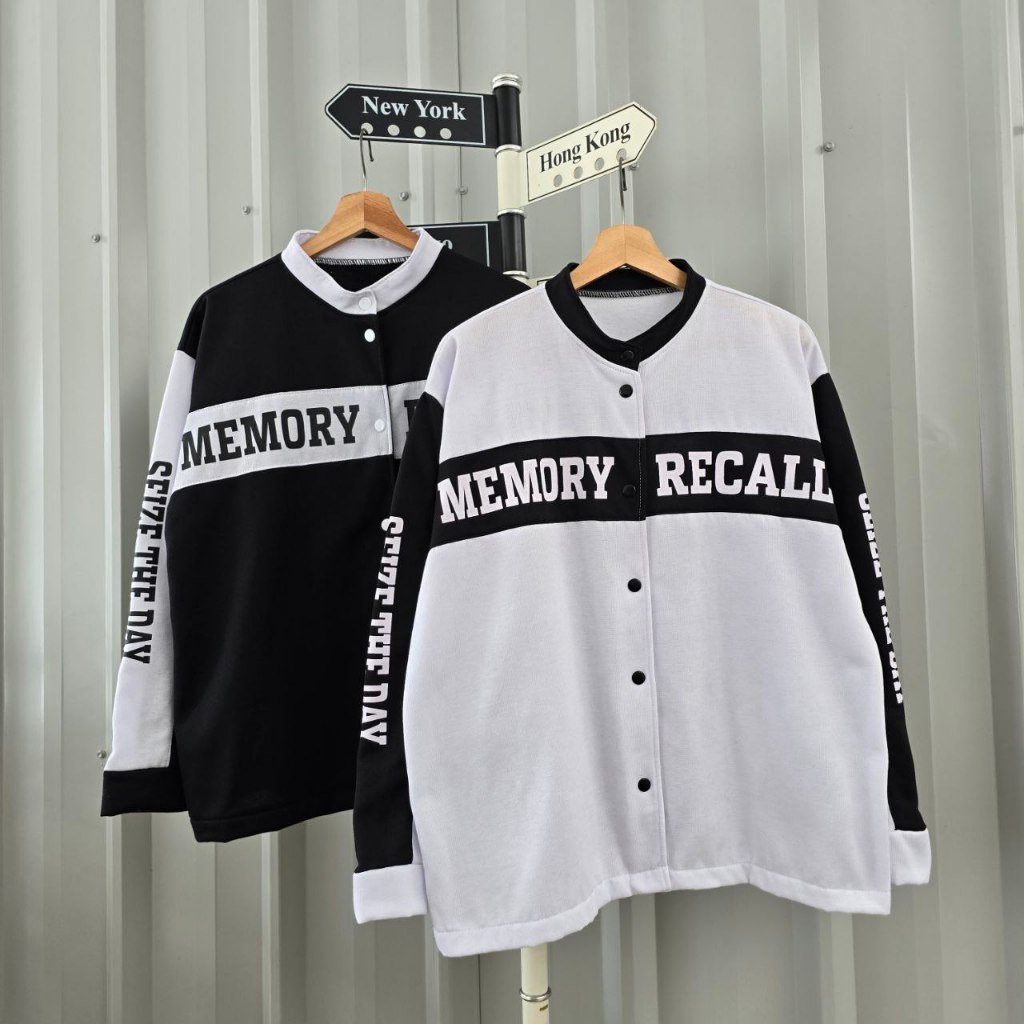 Jaket Couple MEMORY RECALL Terbaru – Jaket Pasangan Keren Lengan Panjang - Sweater Couple terbaru