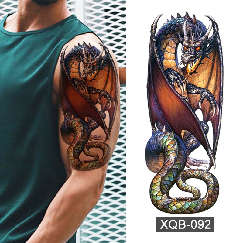 ZARIL TATO BASIC Tato Temporer Tato Temporary Seri XQB 092 NAGA ORANYE Anti Air Tahan 2-4 hari