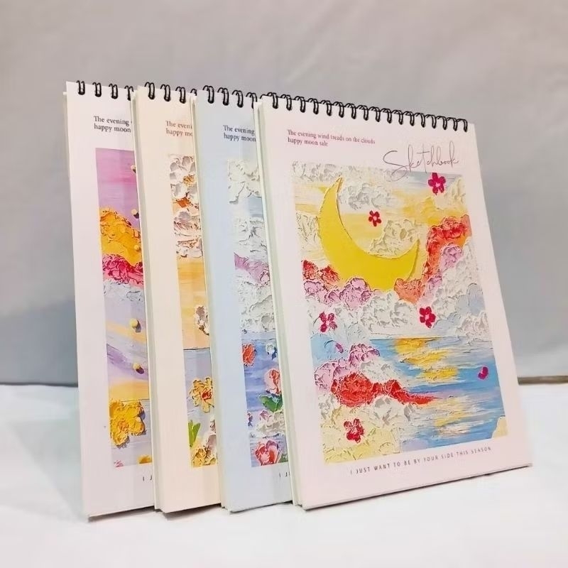 

Sketchbook A5 Buku Gambar A5 Buku Sketsa Vertikal Jilid Spiral 45 Lembar / 90 Halaman Sketchbook