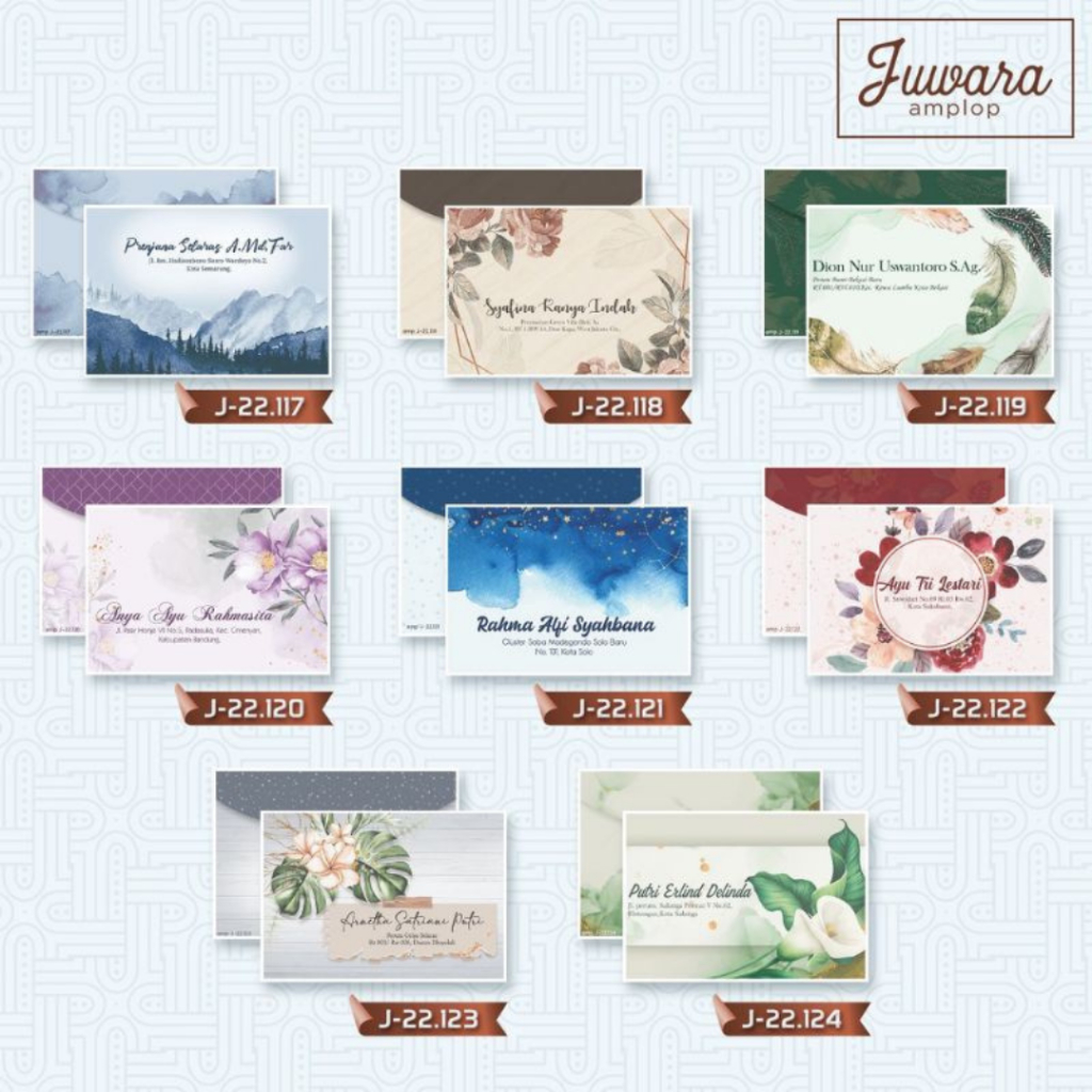 

Amplop Motif Kondangan Juwara Isi 50 Lembar Bisa Request Nama (Seri J117 - J124)