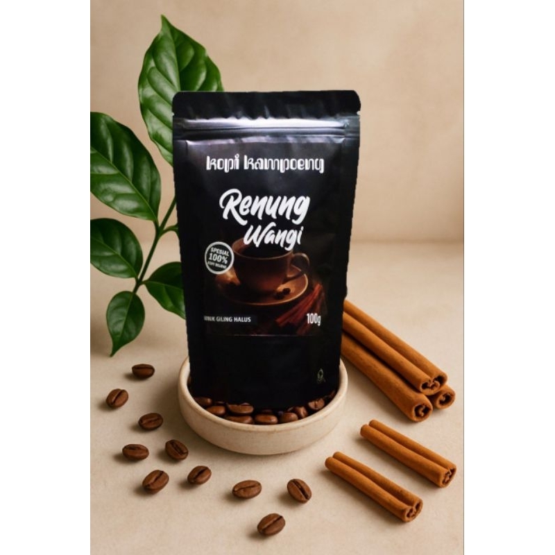 

KOPI RENUNG WANGI 100G & 200G | KOPI BUBUK HITAM KAYU MANIS | KOPI KAMPOENG