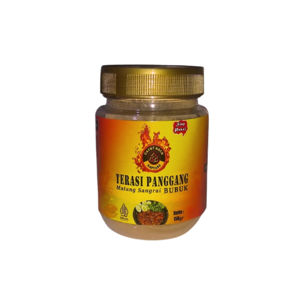 

Terasi Bubuk Super Cap Gatot Koco 150gr / Terasi Matang / Belacan Bangka / Trasi Harum Wangi