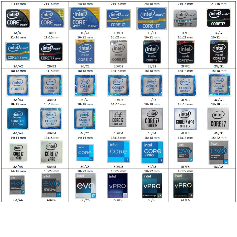 

Stiker Sticker Intel Core i7 Ori