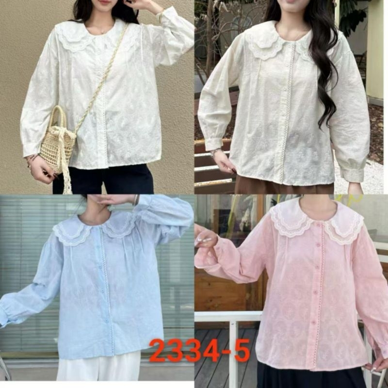atasan wanita bahan katun bordir ld 110 PB 60