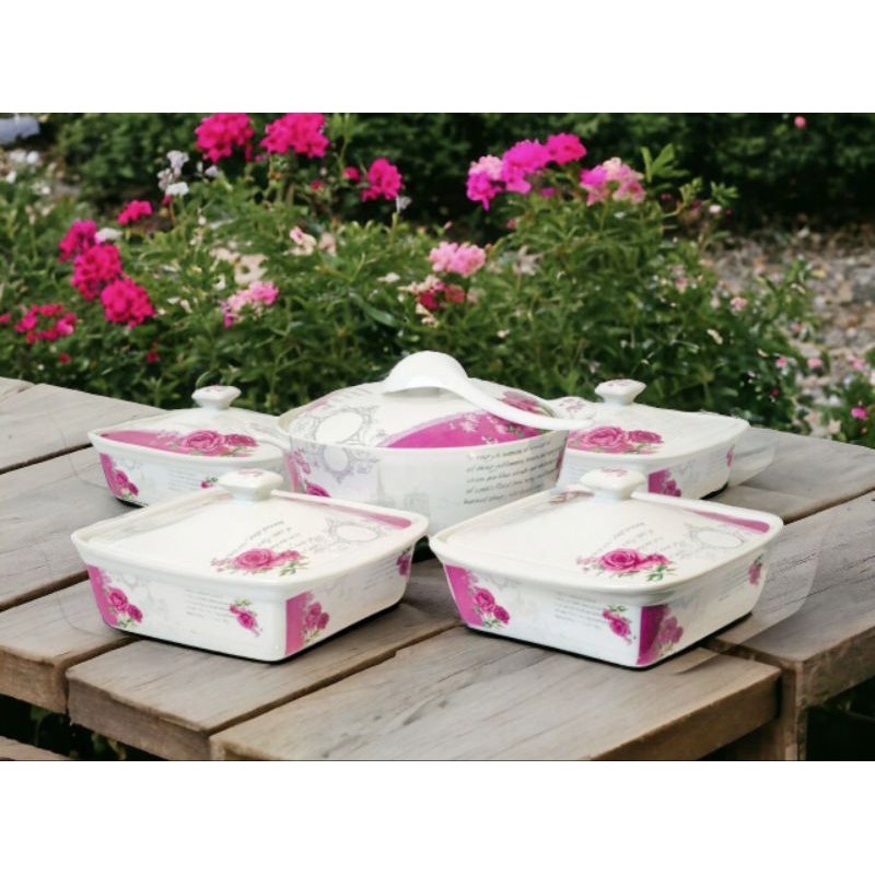 Prasmanan VICENZA, Set Wadah saji Prasmanan Porcelain, fungsi sebagai tempat nasi, tempat lauk, dan 