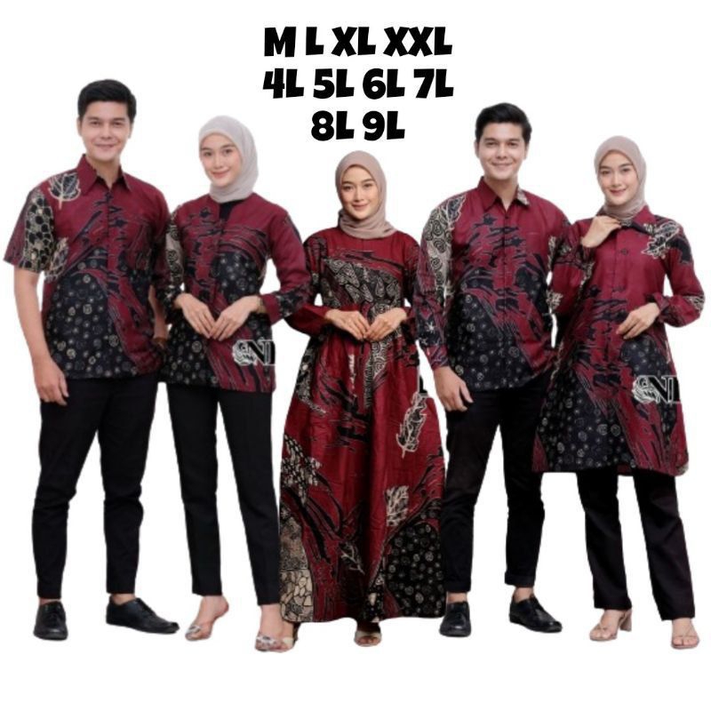 BAJU SERAGAM BATIK COUPLE SARIMBIT KELUARGA CUSTOM ANAK / ATASAN KEMEJA PRIA JUMBO / TUNIK MURAH / B