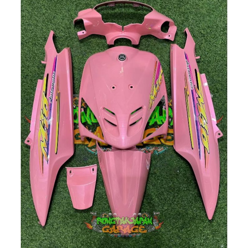 full set bodi halus yamaha mio mio sporty mio lama pink susu set stiker custom cover body mio sporty