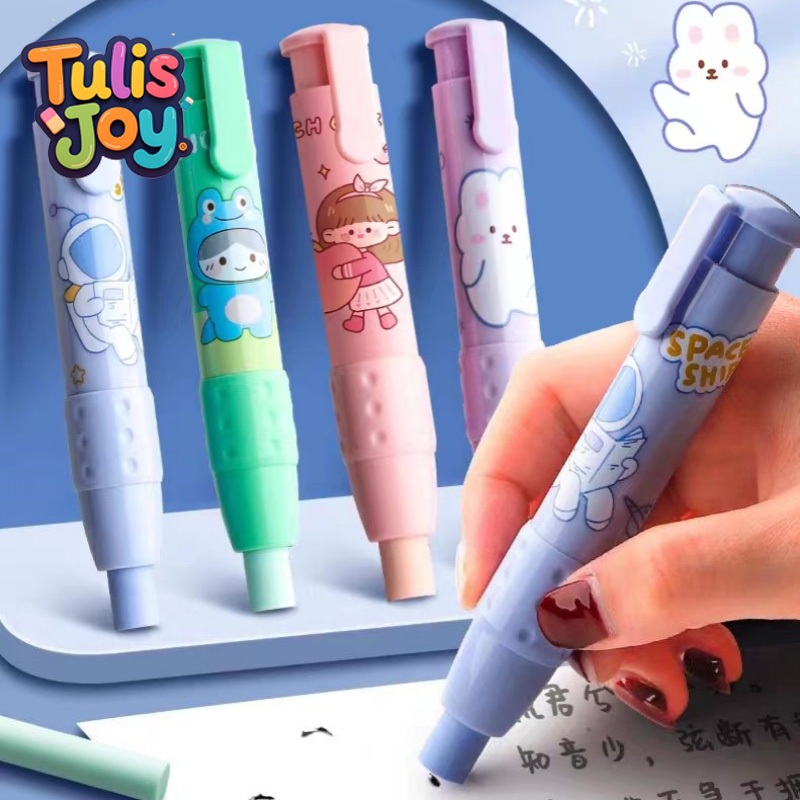 

TulisJoy Lucu Karakter Motif Pensil Mekanik Penghapus / Mechanical Eraser with Adorable Character Design / Penghapus Lipstik