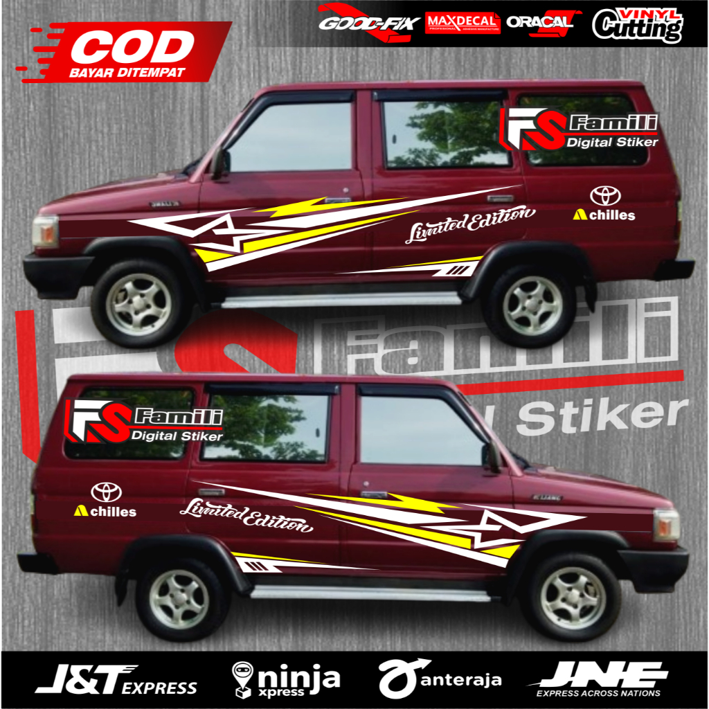 Cutting Sticker Mobil Toyota Kijang Super Cutting Stiker Kijang