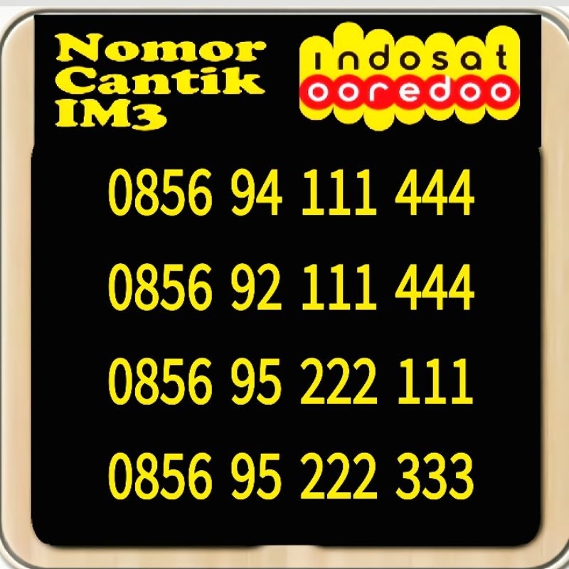 Kartu Perdana Nomor Cantik IM3 INDOSAT