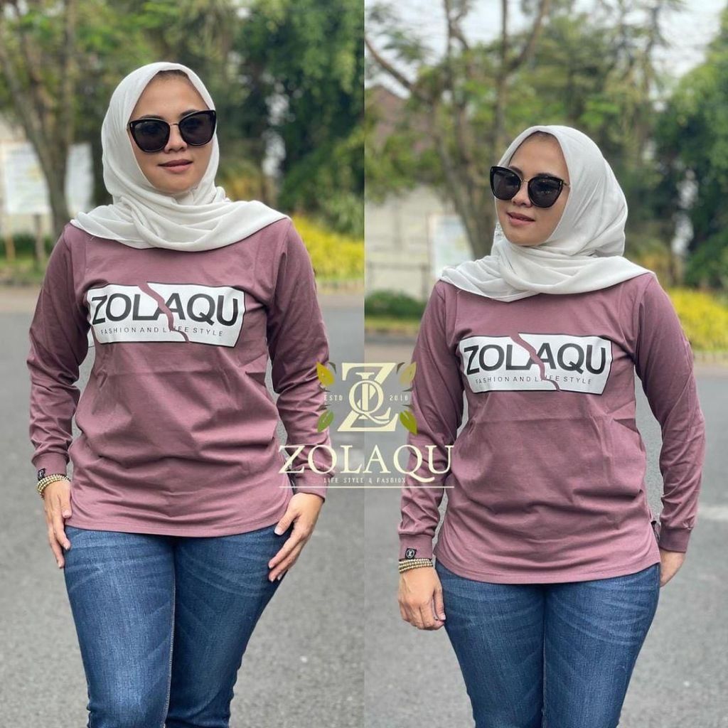 Kaos zolaqu Aisyah Berkah kaos atasan wanita zolaqu original kaos wanita terbaru 2025 jumbo ld 125