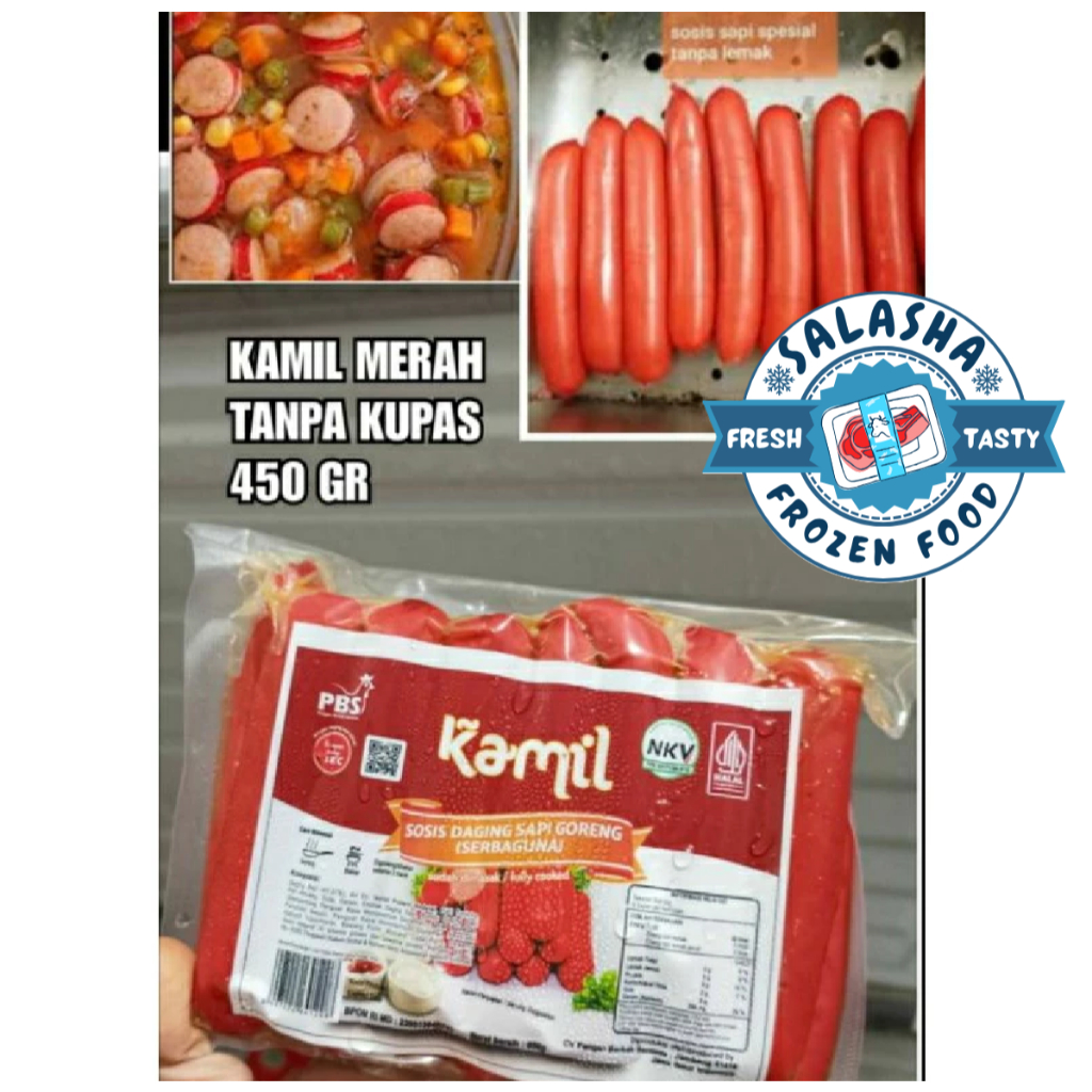 

Kamil Sosis Sapi Merah 450gr / Sosis Kamil Serbaguna isi 15