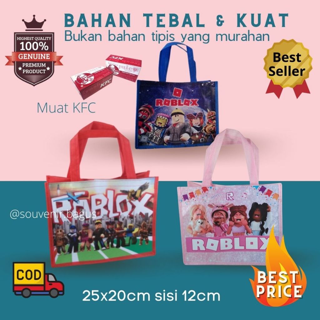 

Tas Ultah Roblox Tas Souvenir Ulang Tahun Roblok Murah Goodie Bag Game online Roblok Jakarta