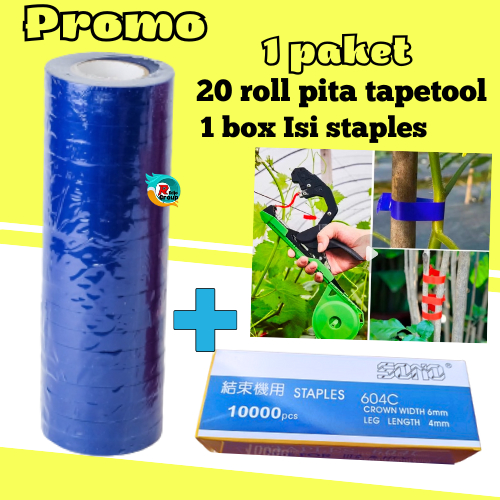 

Paket Hemat 1 Slop Pita Tapetool Isi 20 Roll + 1 Box Staples Tapetool Isi 10000