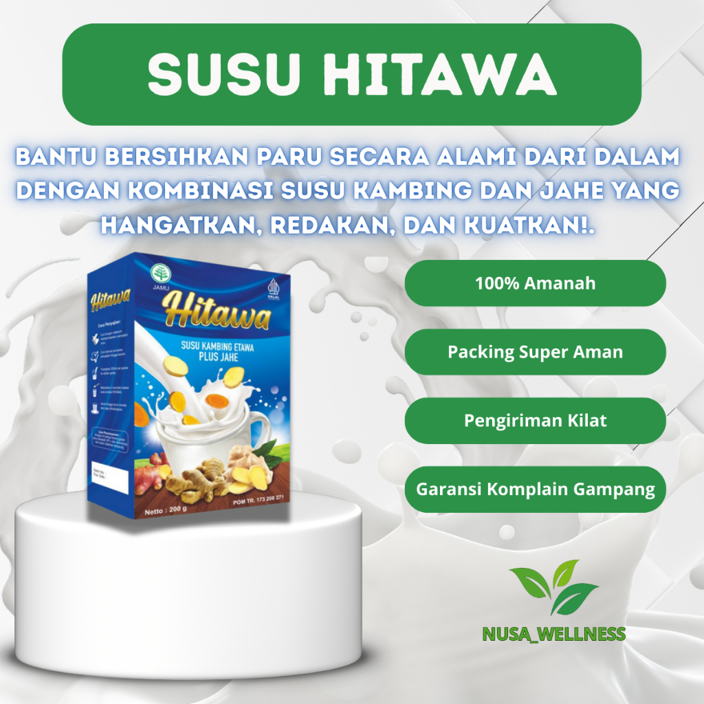 

SUSU HITAWA - susu kambing plus jahe untuk tulang dan sendi