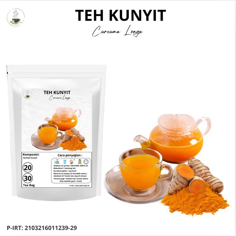 

TEH CELUP HERBAL KUNYIT |curcuma Longa (MENGATASI PERUT KEMBUNG & MAGH )isi 20&30pcs Tea Bag