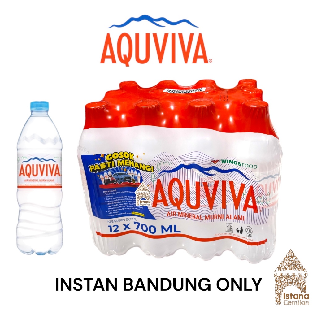

AQUVIVA Air Mineral Botol 700 ML KRAT (isi 12 pcs)