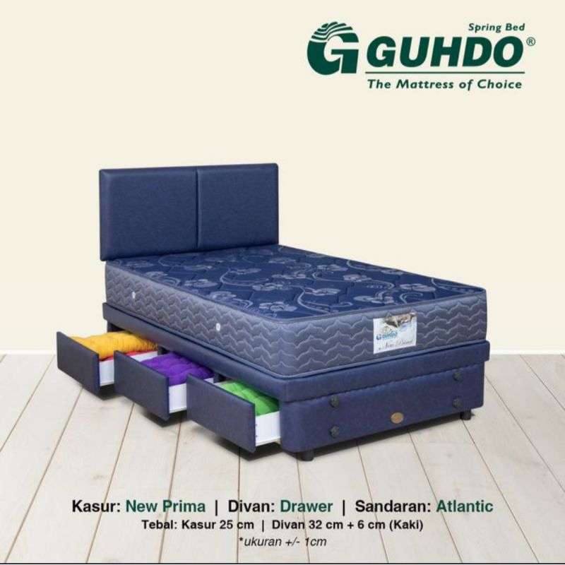 Spring Bed Guhdo New Prima Drawer Bed - Tanpa Sandaran